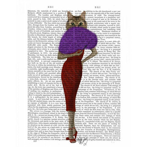 Cat In Red Dress Black Modern Wood Framed Art Print with Double Matting by Fab Funky