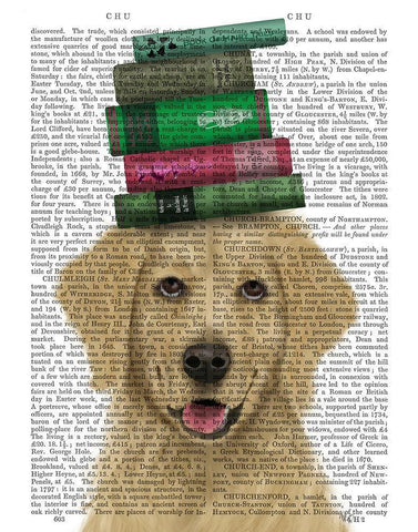 Golden Retriever and Books White Modern Wood Framed Art Print with Double Matting by Fab Funky