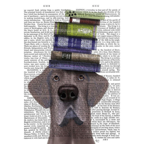 Great Dane and Books White Modern Wood Framed Art Print by Fab Funky
