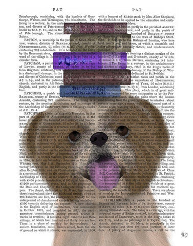 Shih Tsu and Books Black Ornate Wood Framed Art Print with Double Matting by Fab Funky