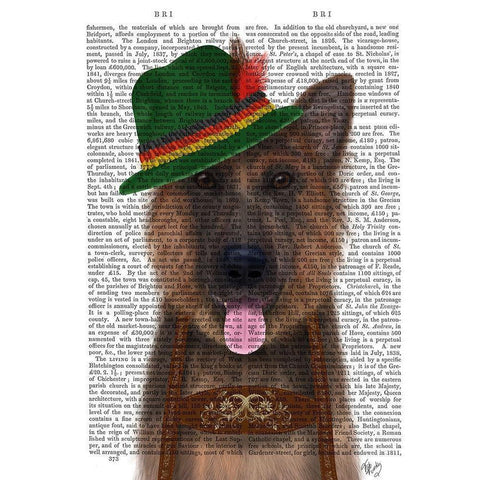German Shepherd Lederhosen Black Modern Wood Framed Art Print by Fab Funky