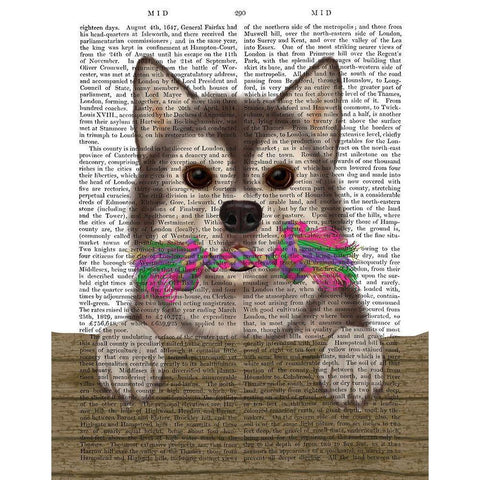 Husky and Rope Bone White Modern Wood Framed Art Print by Fab Funky