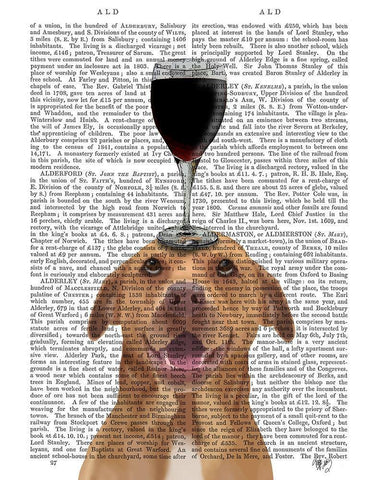Dog Au Vin, Pit Bull Black Ornate Wood Framed Art Print with Double Matting by Fab Funky