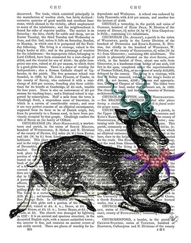 Deer with Blue Horns White Modern Wood Framed Art Print with Double Matting by Fab Funky
