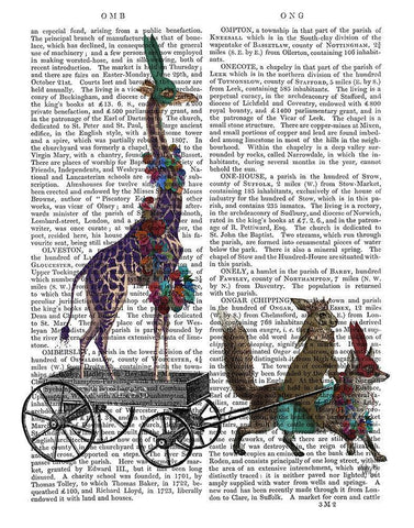 Giraffe Delivery White Modern Wood Framed Art Print with Double Matting by Fab Funky