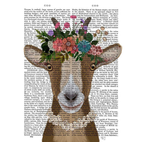 Goat Bohemian 3 Book Print Black Modern Wood Framed Art Print with Double Matting by Fab Funky