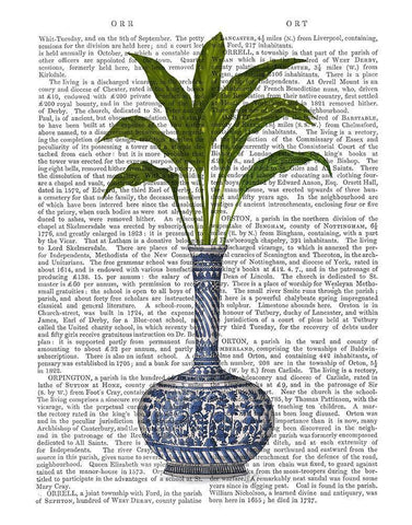 Chinoiserie Vase 3, With Plant Book Print White Modern Wood Framed Art Print with Double Matting by Fab Funky
