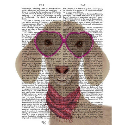 Goat Heart Glasses Book Print Black Modern Wood Framed Art Print with Double Matting by Fab Funky