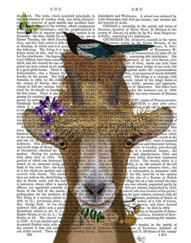 Goat In Straw Hat Book Print White Modern Wood Framed Art Print with Double Matting by Fab Funky