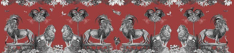 Livoris Feritas Lion Design, Whole White Modern Wood Framed Art Print with Double Matting by Fab Funky