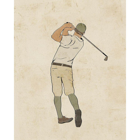 Sportsman VI Black Modern Wood Framed Art Print by Barnes, Victoria