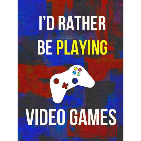 Gamer at Play III Black Modern Wood Framed Art Print by Warren, Annie
