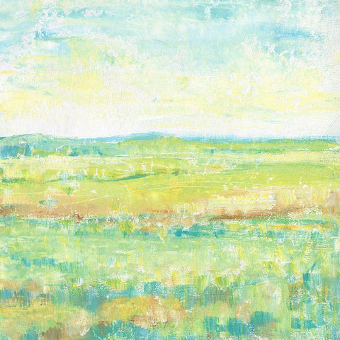 Sunny Summertime II White Modern Wood Framed Art Print by OToole, Tim