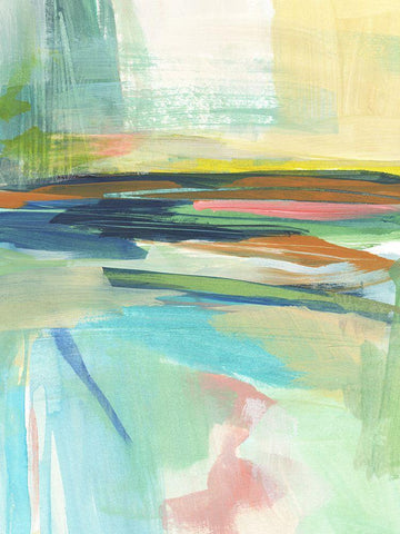 Radiant Horizon II White Modern Wood Framed Art Print with Double Matting by Warren, Annie