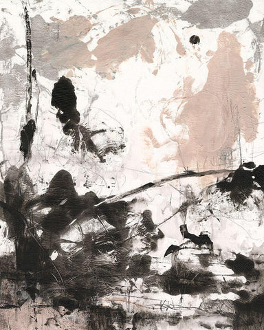 Disarray II White Modern Wood Framed Art Print with Double Matting by OToole, Tim