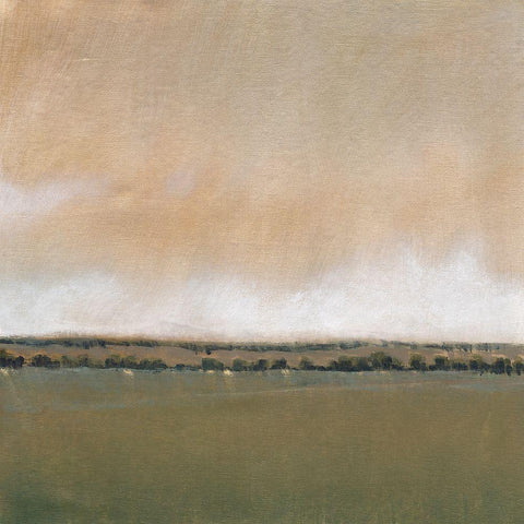 Fading Storm II White Modern Wood Framed Art Print by OToole, Tim