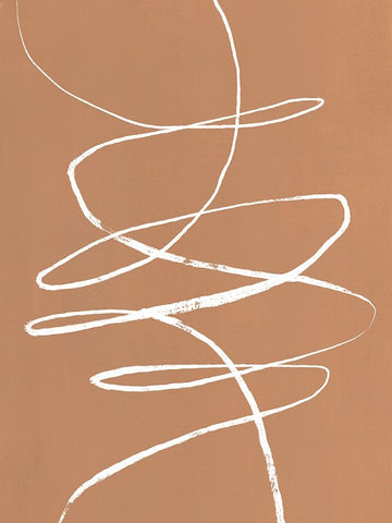 Terracotta Drift II White Modern Wood Framed Art Print with Double Matting by Warren, Annie