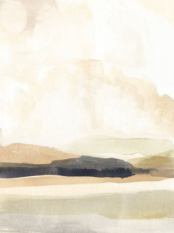 Slate Movement I White Modern Wood Framed Art Print with Double Matting by Warren, Annie