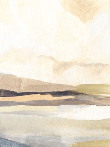 Slate Movement III White Modern Wood Framed Art Print with Double Matting by Warren, Annie