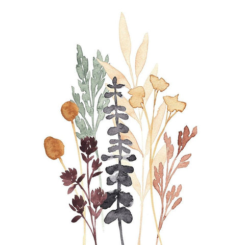 Gathered Bouquet IV Black Modern Wood Framed Art Print by Warren, Annie