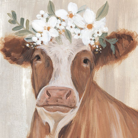 Sweet Caroline I White Modern Wood Framed Art Print with Double Matting by Warren, Annie