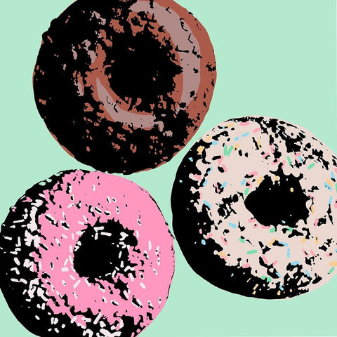 Sweet Shop V Black Modern Wood Framed Art Print with Double Matting by Warren, Annie