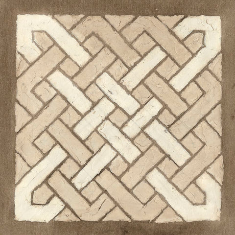 Knotted Tiles IV Black Ornate Wood Framed Art Print with Double Matting by Lam, Vanna