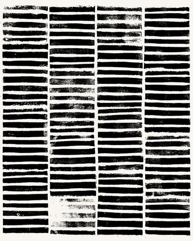 Dashed Codes II White Modern Wood Framed Art Print with Double Matting by Popp, Grace