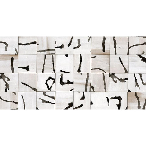 Custom Neutral Subtext III Black Modern Wood Framed Art Print with Double Matting by Stramel, Renee W.