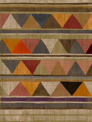 Multicolored Tapestry I Black Modern Wood Framed Art Print by Zarris, Chariklia