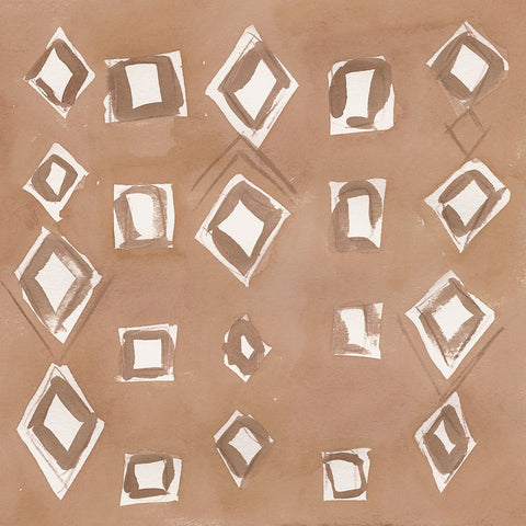 Earth Patterns II White Modern Wood Framed Art Print with Double Matting by Barnes, Victoria