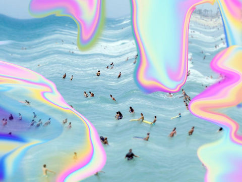 Summer Heatwave I White Modern Wood Framed Art Print with Double Matting by Barnes, Victoria