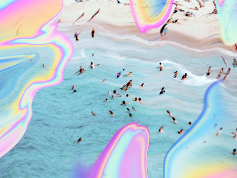 Summer Heatwave II Black Ornate Wood Framed Art Print with Double Matting by Barnes, Victoria