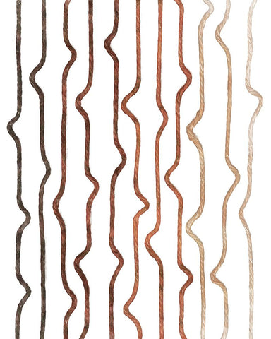 Jagged Flow I White Modern Wood Framed Art Print with Double Matting by Saunders, Alonzo