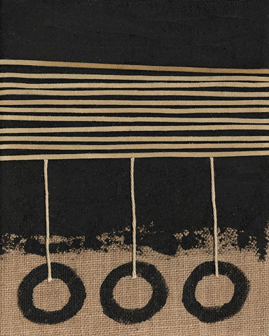 Pendulums I White Modern Wood Framed Art Print with Double Matting by Saunders, Alonzo