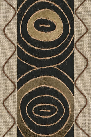 Tribal Linkage I Black Ornate Wood Framed Art Print with Double Matting by Saunders, Alonzo