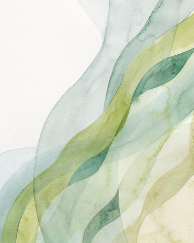 Seaweed Swill II White Modern Wood Framed Art Print with Double Matting by Popp, Grace