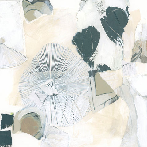 Neutral Impetus I White Modern Wood Framed Art Print with Double Matting by Vess, June Erica