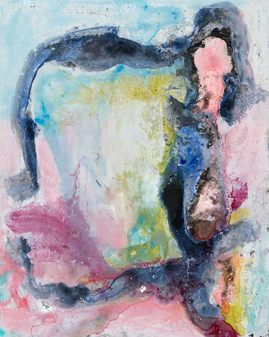 Prism Mirror I White Modern Wood Framed Art Print with Double Matting by Willett, Michael