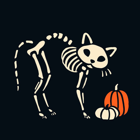 Skelepet V White Modern Wood Framed Art Print with Double Matting by Barnes, Victoria