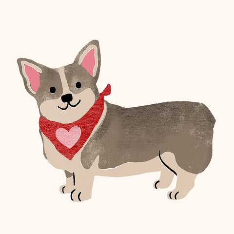 Little Legs Big Heart I White Modern Wood Framed Art Print with Double Matting by Barnes, Victoria