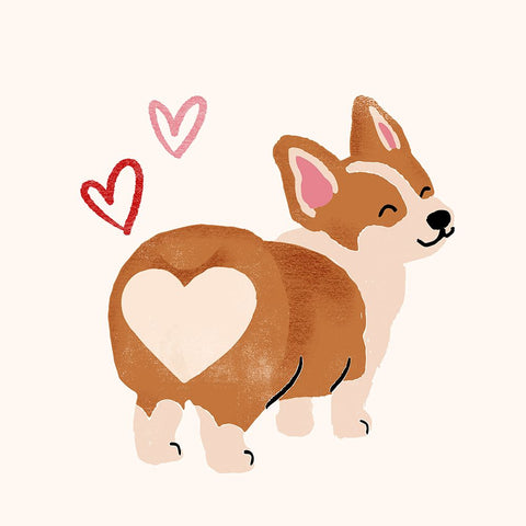 Little Legs Big Heart V White Modern Wood Framed Art Print with Double Matting by Barnes, Victoria