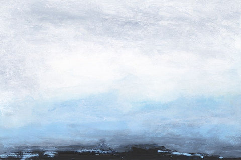 Across the Blue Ocean White Modern Wood Framed Art Print with Double Matting by Gordon, Sharon