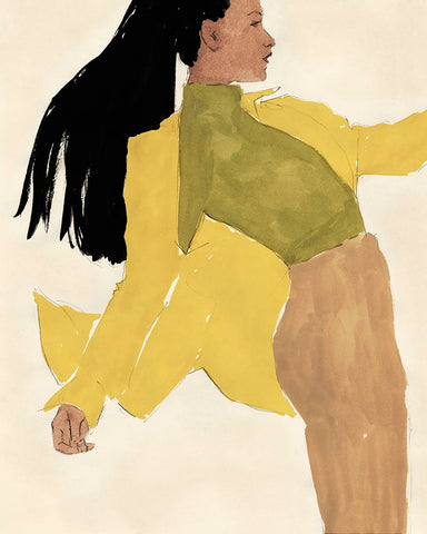 Fashion Maven III Black Ornate Wood Framed Art Print with Double Matting by Barnes, Victoria