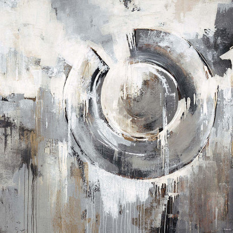 Blur the Lines White Modern Wood Framed Art Print with Double Matting by Edmunds, Sydney