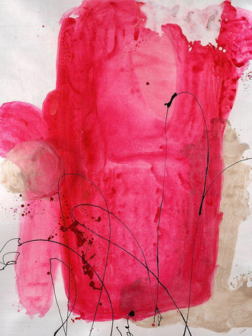 Jovial III Black Ornate Wood Framed Art Print with Double Matting by Drotar, Rikki