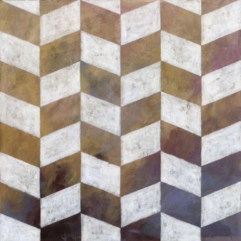 Royal Pattern IV White Modern Wood Framed Art Print with Double Matting by Meagher, Megan