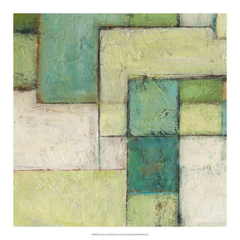 Green Space IV Black Ornate Wood Framed Art Print with Double Matting by Crawford, Beverly