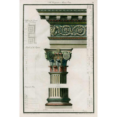 The Composite Order White Modern Wood Framed Art Print by Richardson