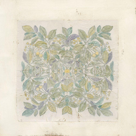 Quadrant Floral III Black Ornate Wood Framed Art Print with Double Matting by Meagher, Megan
